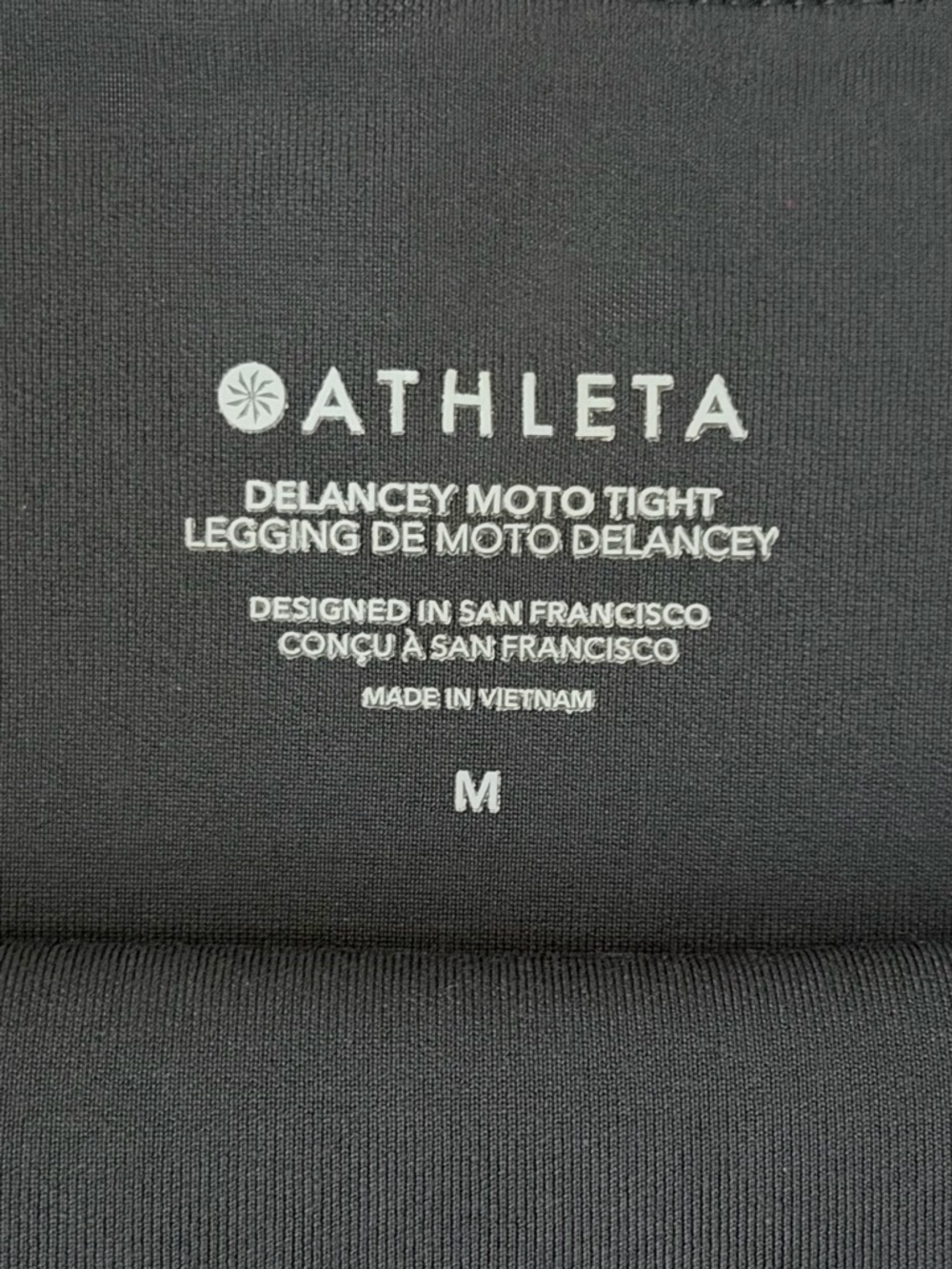 Athleta Delancey Moto Leggings Athleisure Black High Rise M - Picture 6 of 12